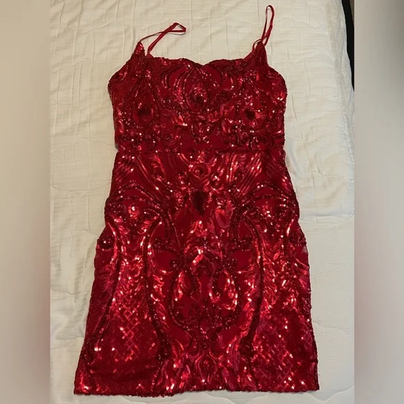 Windsor | Dresses | Red Sparkly Homecoming Prom Dress | Poshmark